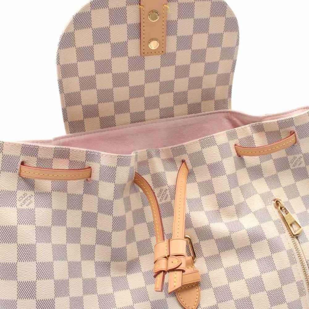 Louis Vuitton Damier Azur Backpack Rucksack PVC Leather White - Picture 5 of 8